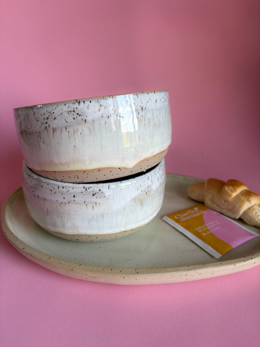 Bowl weiß gelb