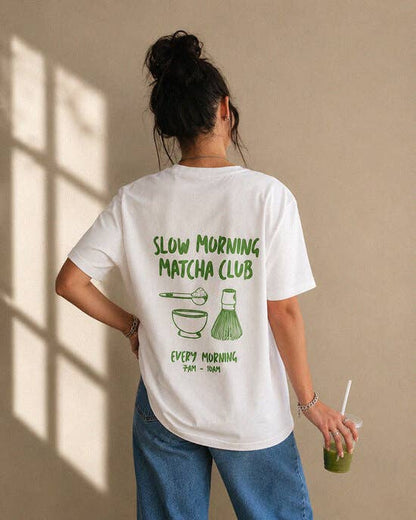 Slow Morning Matcha Club T-Shirt: S