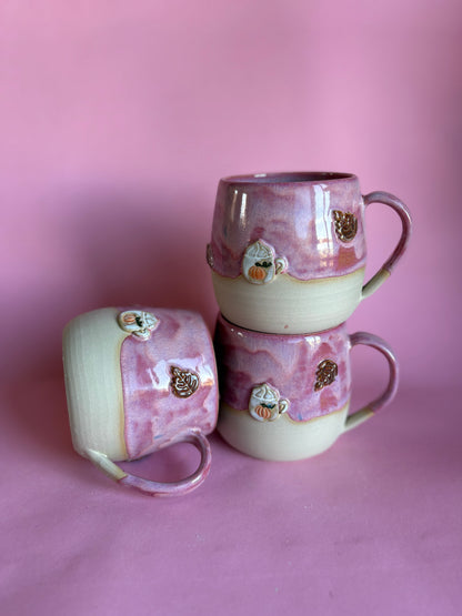 Pumkin spice Tasse pink mit zimtie