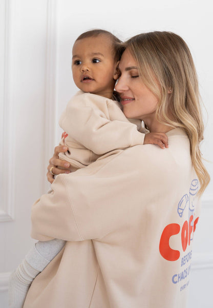 Cacao before Chaos Sweatshirt beige Mini and Me Edition: 62/68