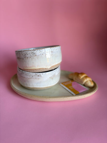 Bowl weiß gelb
