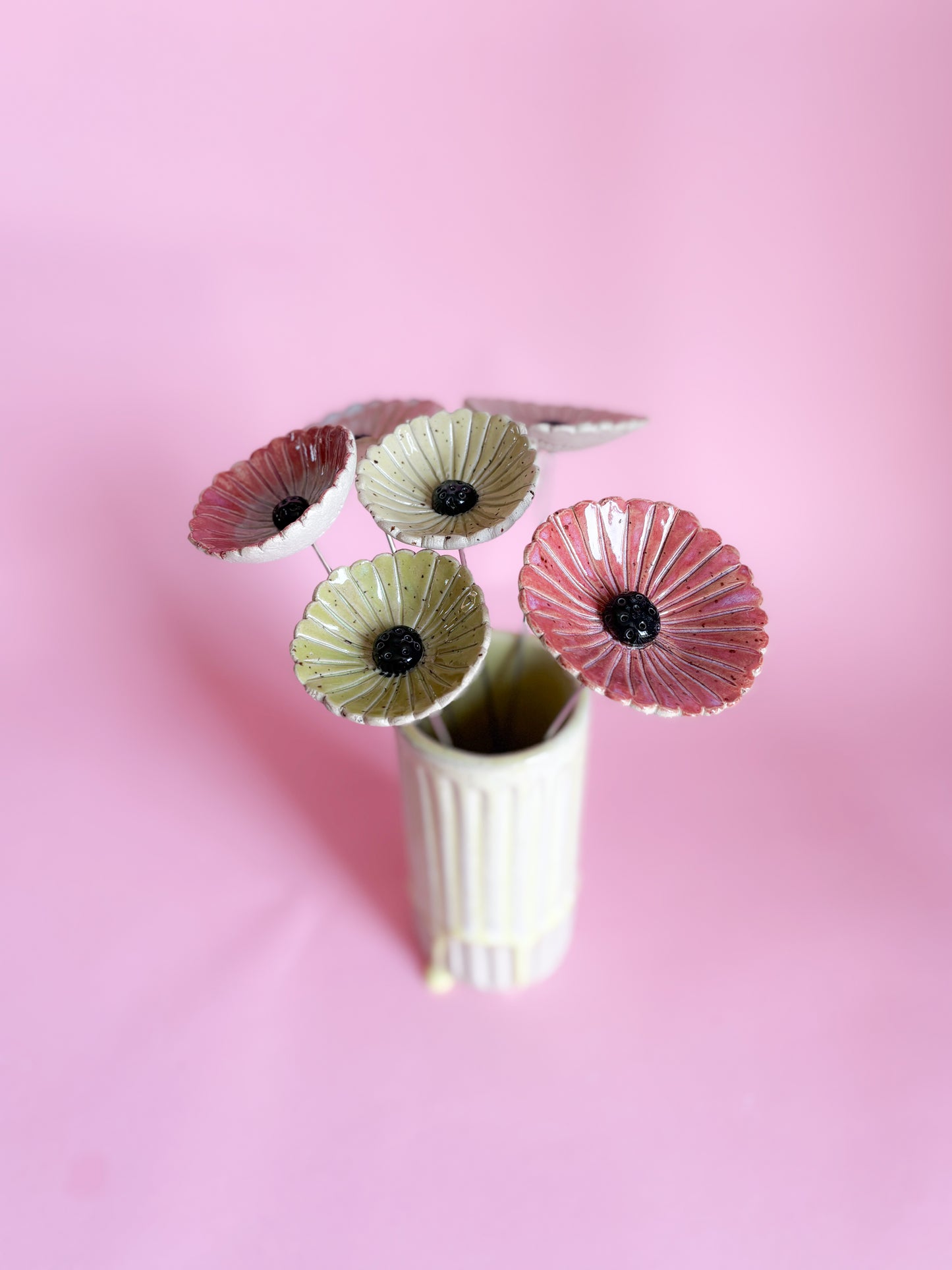 Blümchen pink weiß