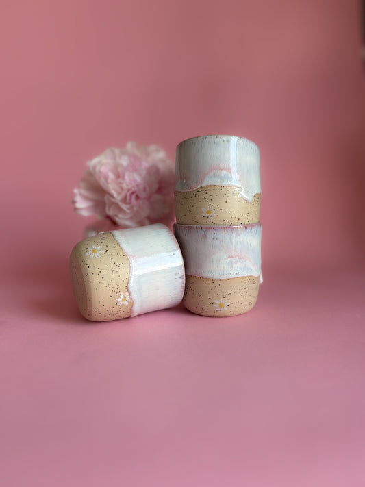 Gänseblümchen Cup weiß/rosa