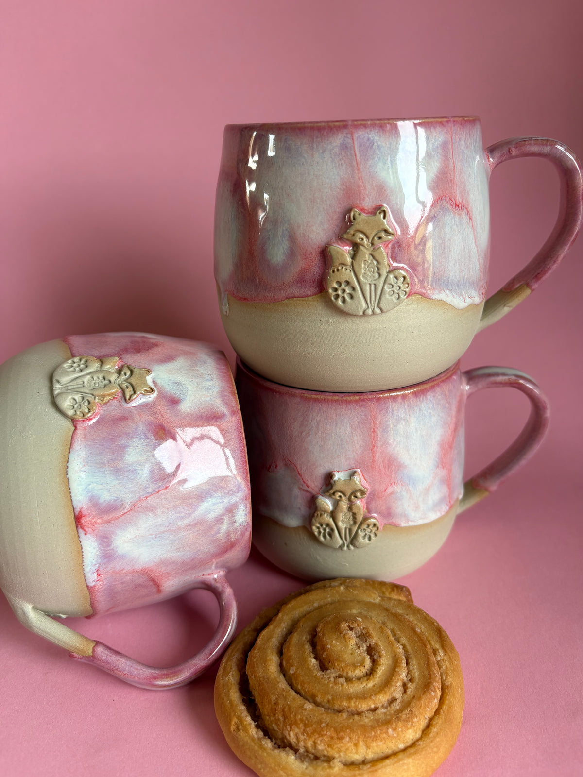 B-Ware Fuchs Tasse pink
