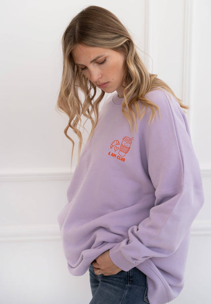 Erwachsenen Sweatshirt Coffee before Chaos flieder: S/M