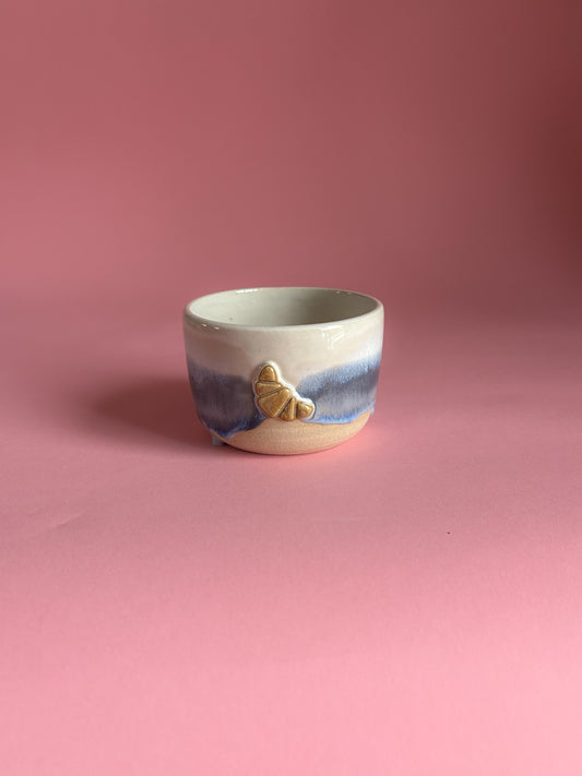 Cornettie Becher blau weiß