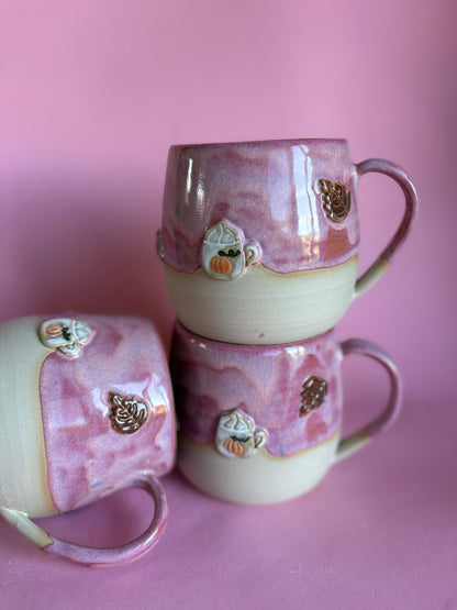 Pumkin spice Tasse pink mit zimtie