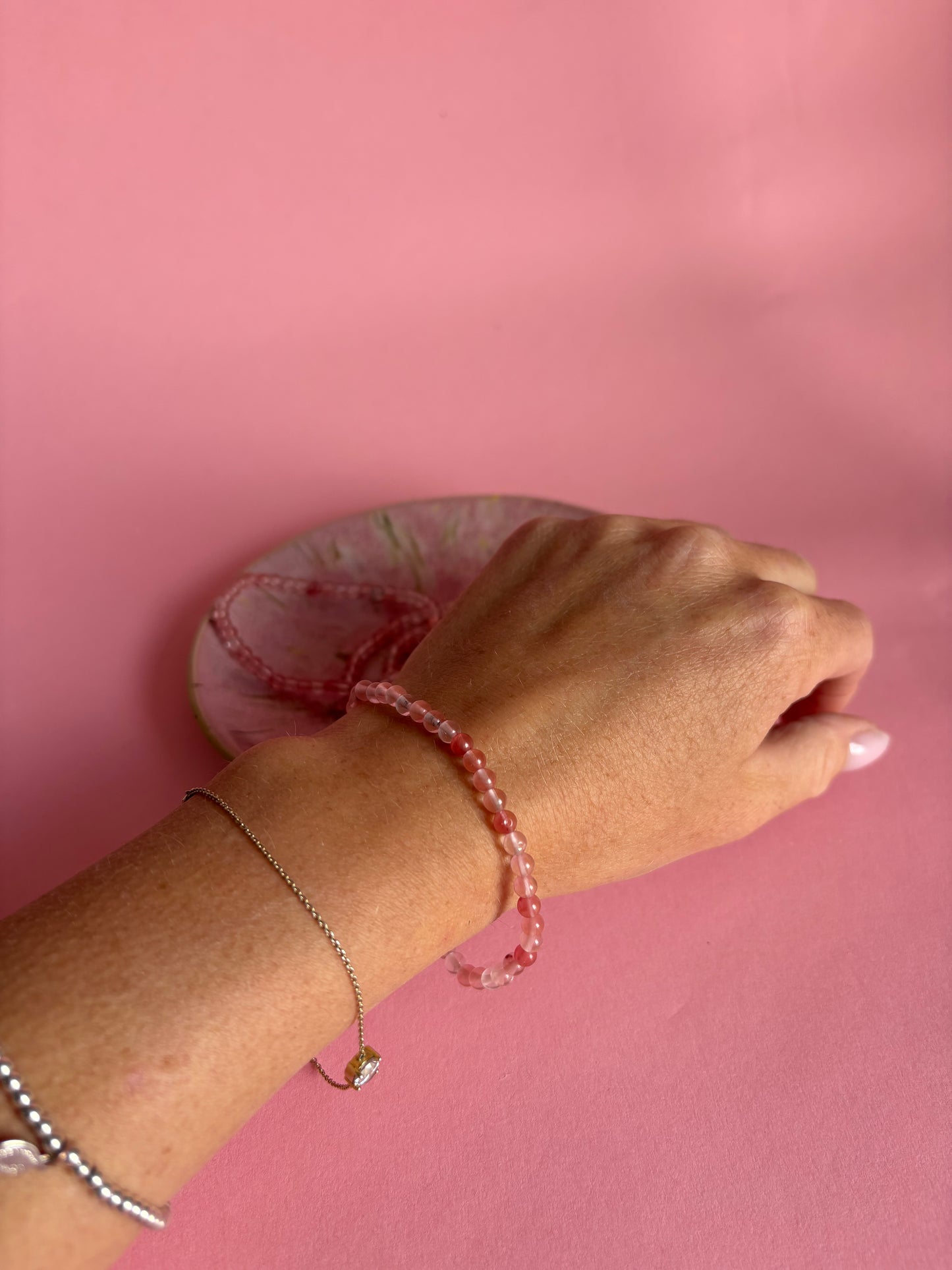 Armband Erdbeerquarz