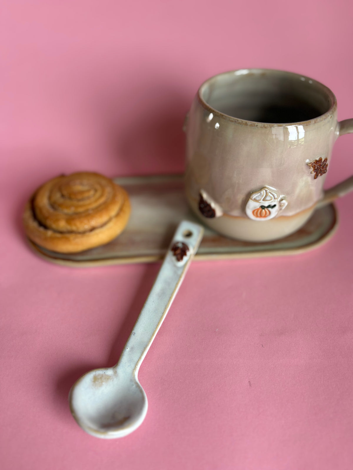 Großer Löffel mit Blatt