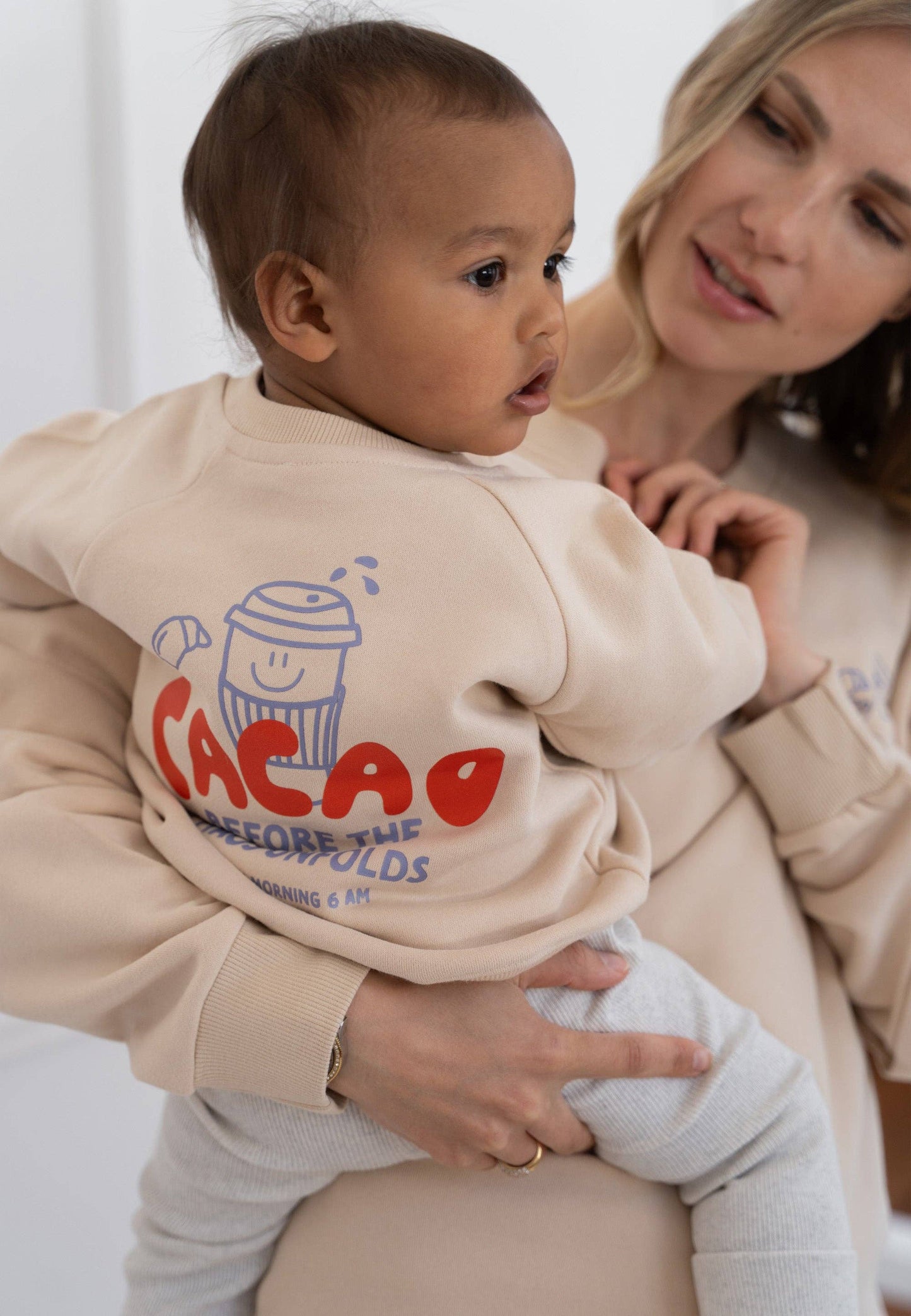 Cacao before Chaos Sweatshirt beige Mini and Me Edition: 62/68