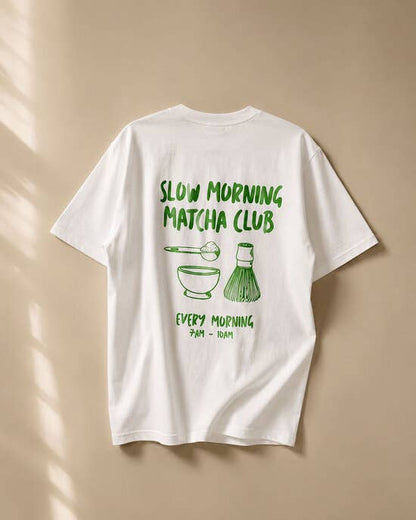 Slow Morning Matcha Club T-Shirt: M